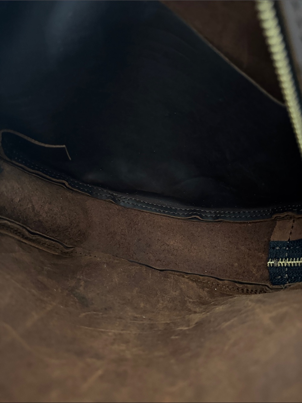 Portland Leather Round Crossbody Bag in Dark Brown - Picture 6 of 11